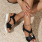 PROMOTIE 49% KORTING - LEREN PLATFORM WEDGE ORTHOPEDISCHE SANDALEN VOOR DAMES