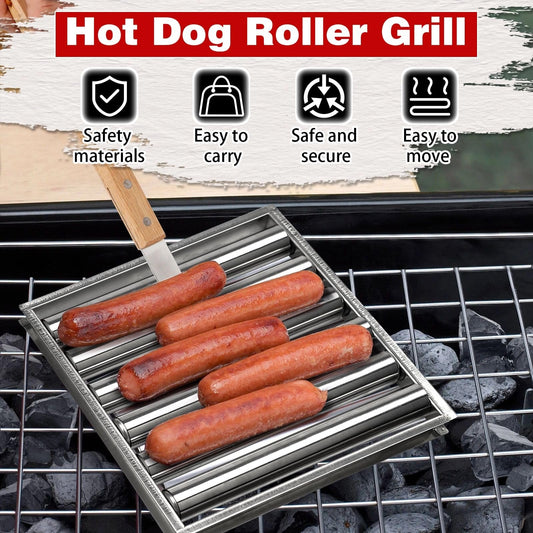 (HOT SALE - 50% UIT)🔥BBQ Hot Dog Griller  Worst Rollenrek