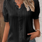 V-hals Plain Lace Elegant Shirt(Koop 2 gratis verzending)