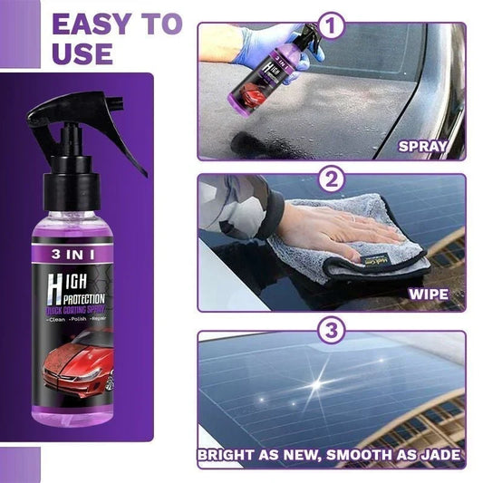 🔥3-IN-1 Spray med høy beskyttelsesgrad for rask billakkering