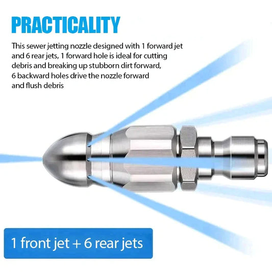 Krachtige Pijpreinigings- en Ontstoppingsnozzle
