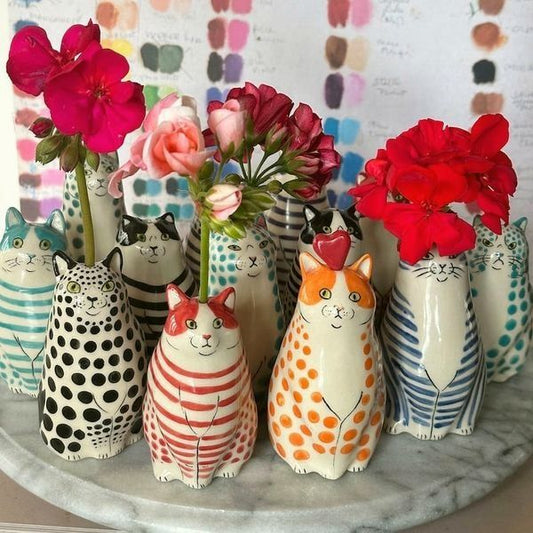 💝Hot Sale 50% OFF💝Polka Dot Cat Vase🐱🐱🐱💐💐💐