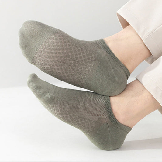 Menneskens Solid Color Mesh Pust Socks
